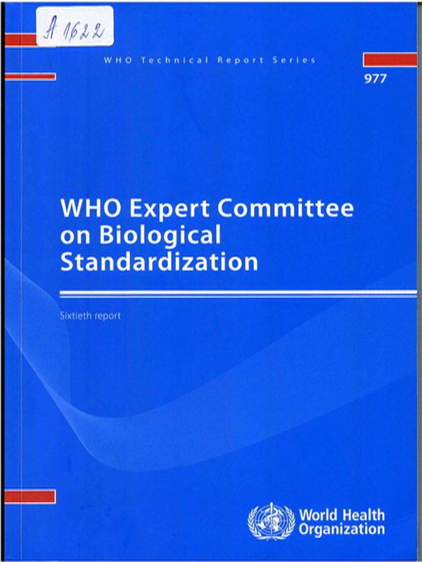 WHO expert committee on biological standartization