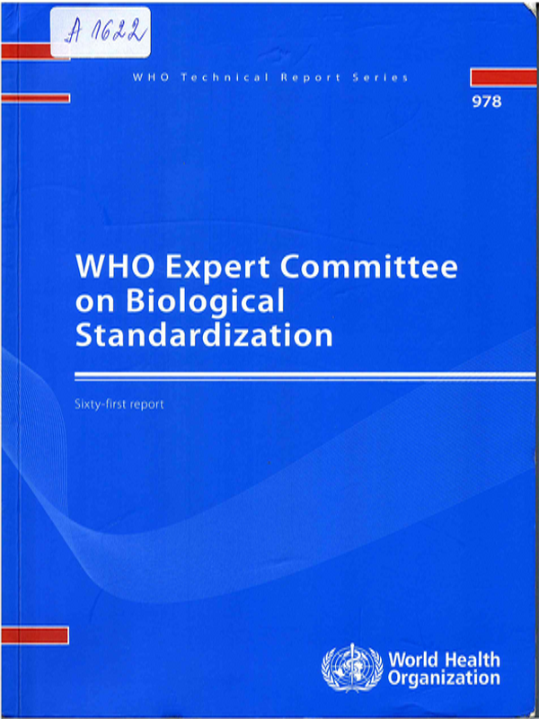 WHO expert committee on biological standartization