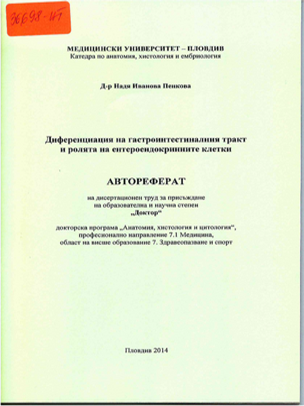 Диференциация на гастроинтестиналния тракт и ролята на ентероендокринните клетки