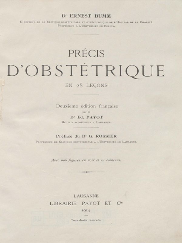 Precis d`obstetrique