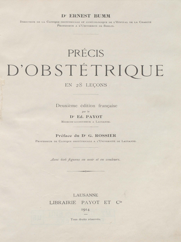 Precis d`obstetrique