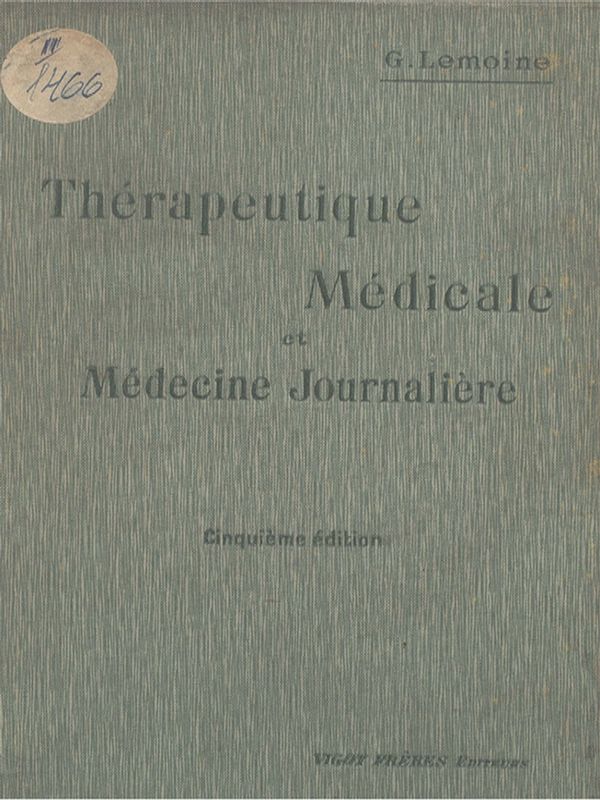 Therapeutique medicale et medecine journaliere