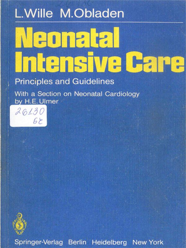 Neonatal intensive care