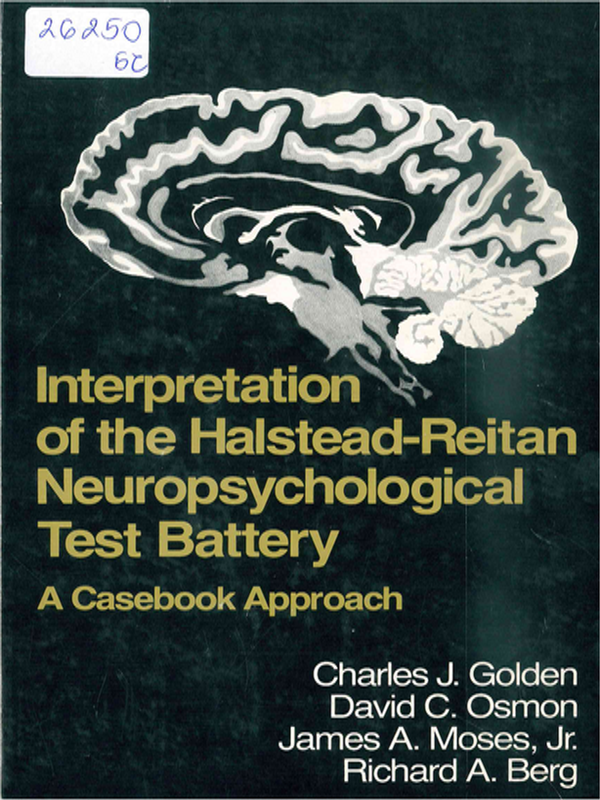 Interpretation of the Halstead-Reitan neurophysiological test battery