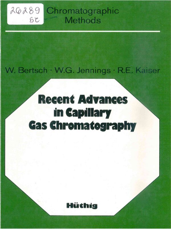 Recent advances in capillary gas chromatography