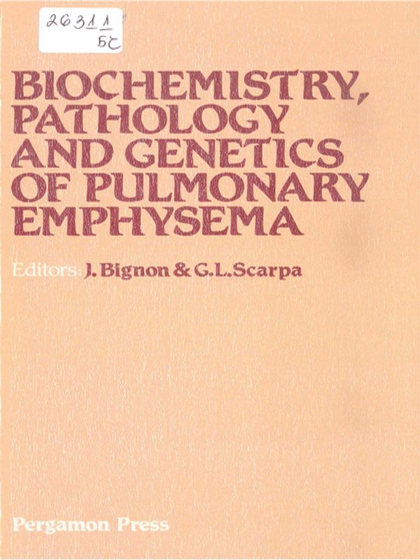 Biochemistry, pathology and genetics of pulmonary emphysema