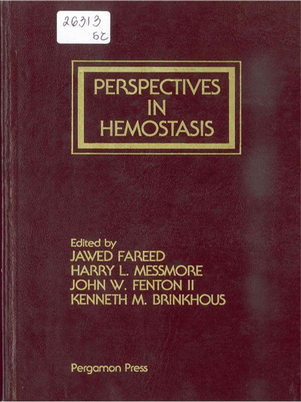 Perspectives in hemostasis