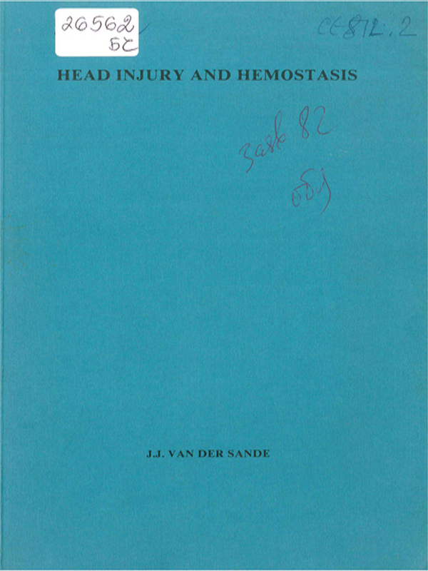 Head injury and hemostasis