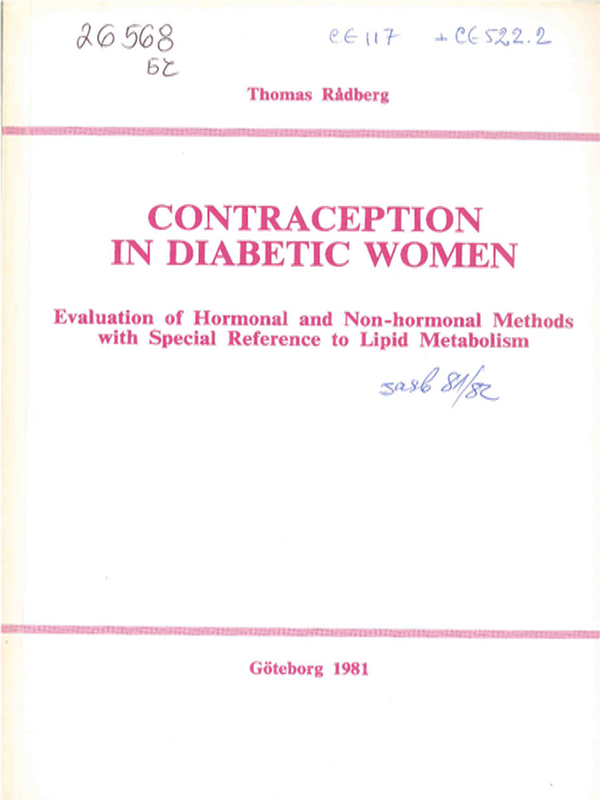 Contraception in diabetic women