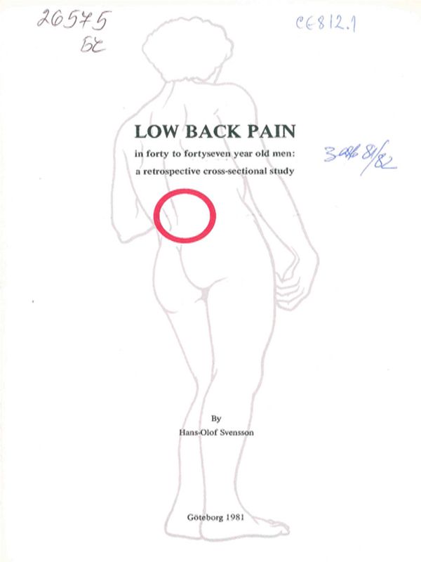 Low back pain in forty to fortyseven year old men