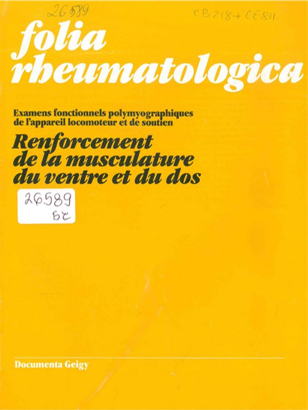 Examens fonctionnels polymyographiques de l'appareil locomoteur et de soutien