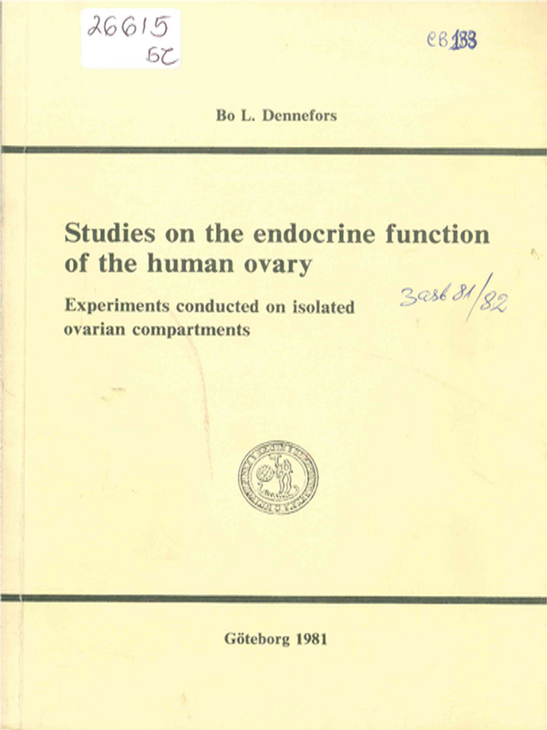 Studies on the endocrine function of the human ovary