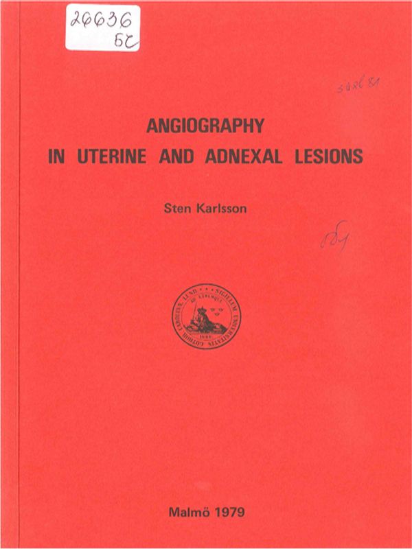 Angiography in uterine and adnexal lesions