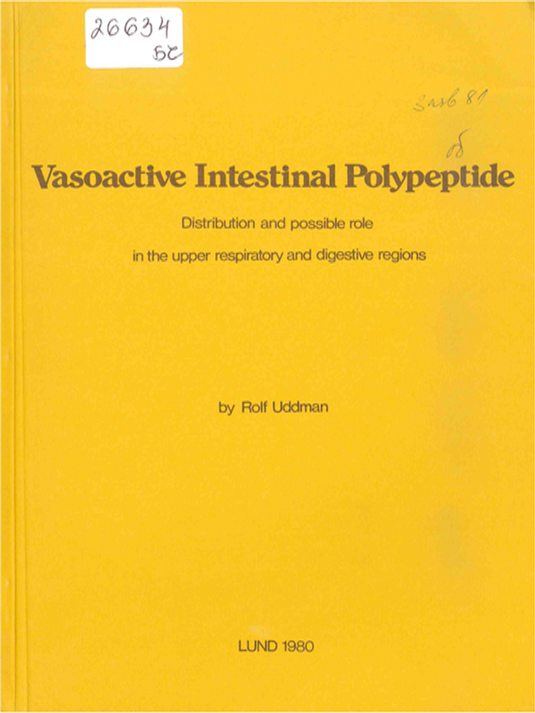 Vasoactive intestinal polypeptide