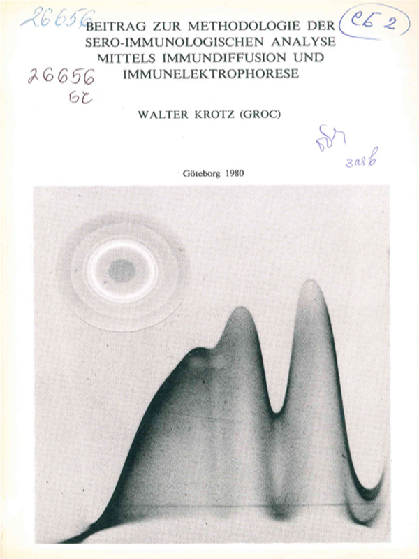 Beitrag zur Metodologie der sero-immunologischen analyse mittels immundiffusion und Immunelektrophorese