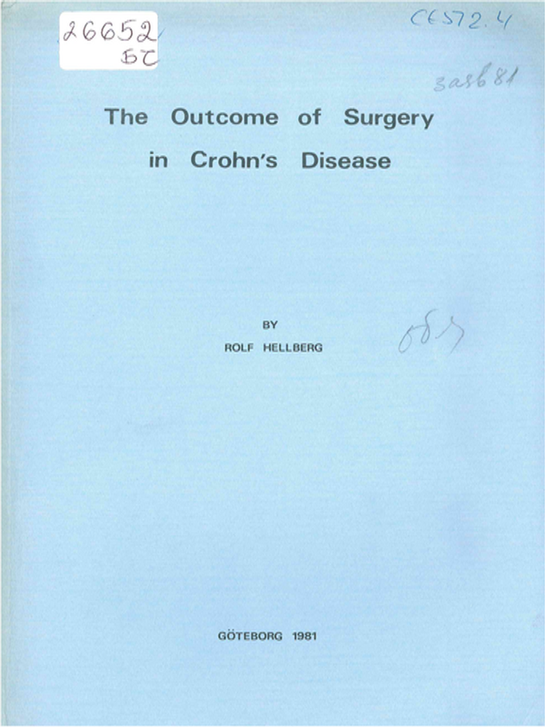 The outcome of surgery in Crohn's disease