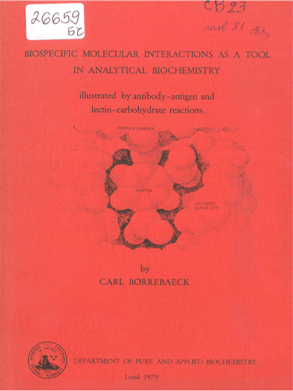 Biospecific molecular interactions as a tool in analytical biochemistry