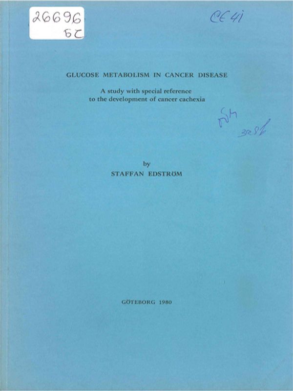Glucose metabolism in cancer disease