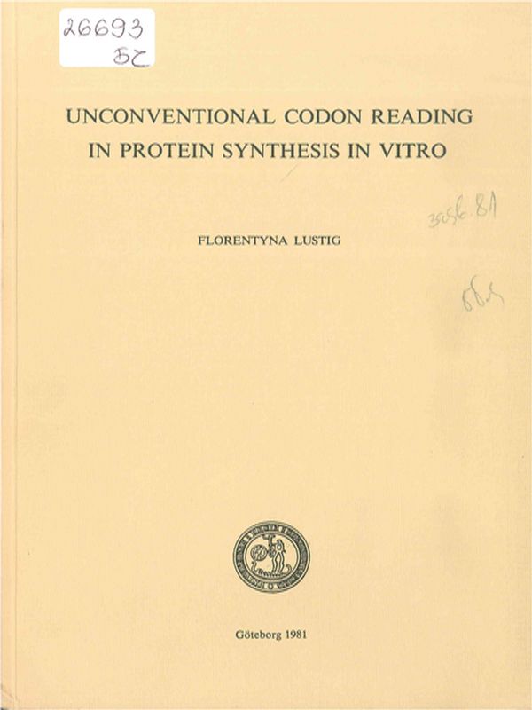Unconventional codon reading in protein synthesis in vitro