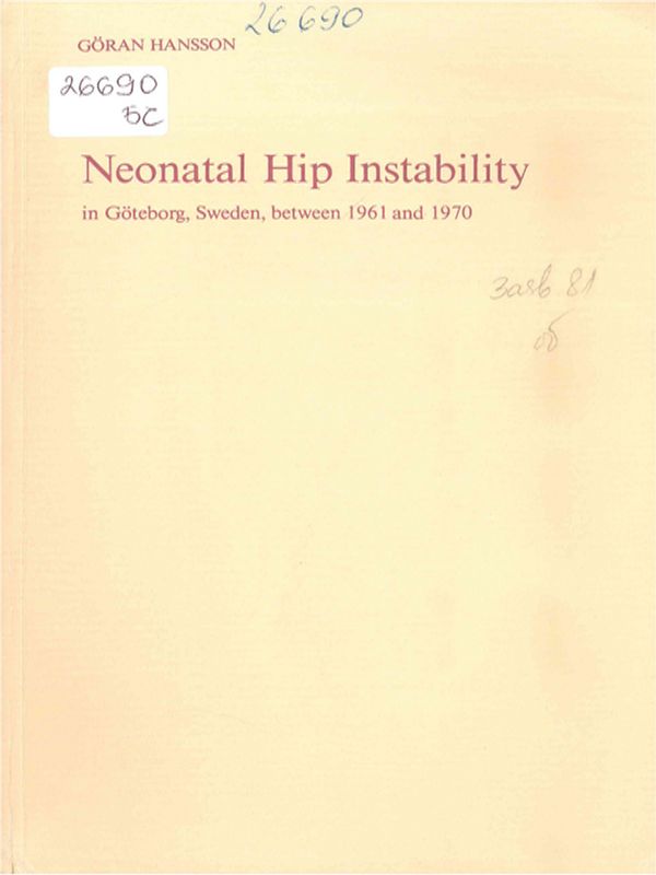 Neonatal hip instability