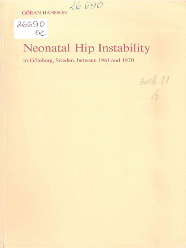Neonatal hip instability