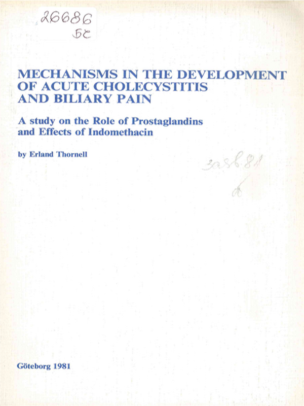 Mechanisms in the development of acute cholecystitis and billiary pain