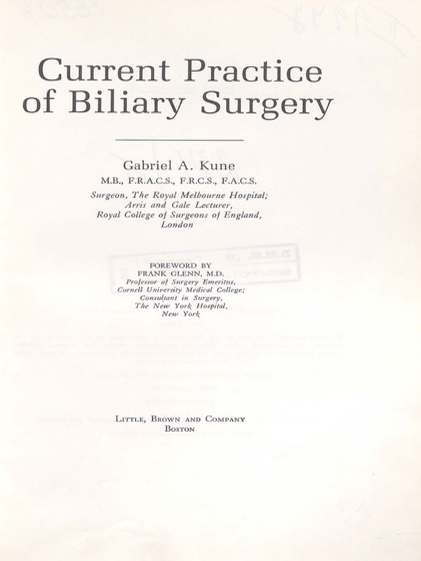 Current practice of biliary surgery