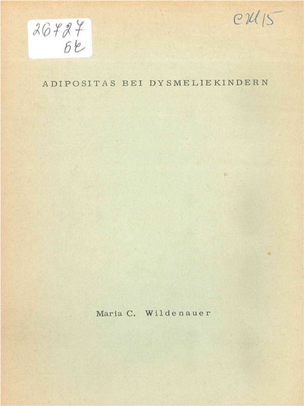 Adipositas bei Dysmeliekindern