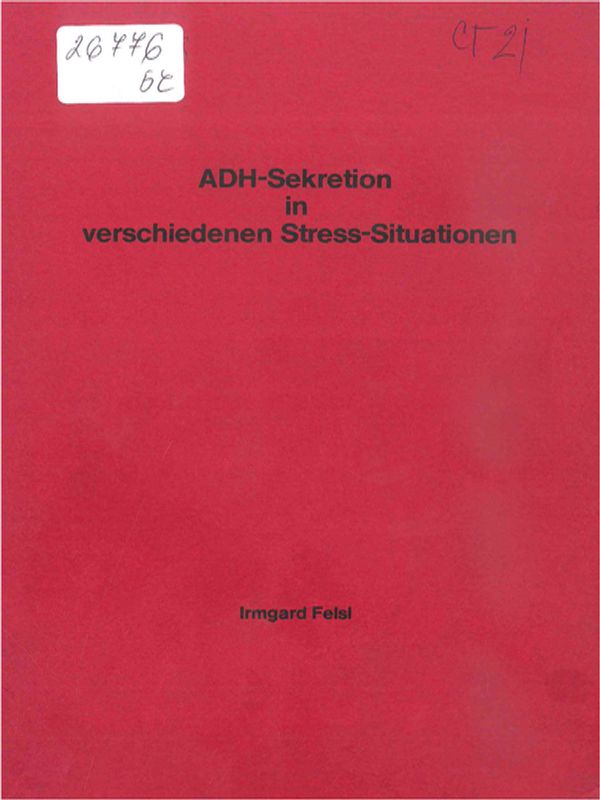 ADH-Sekretion in verschiedenen Stress-Situationen