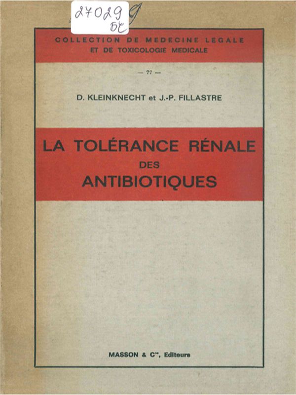 La tolerance renale des antibiotiques
