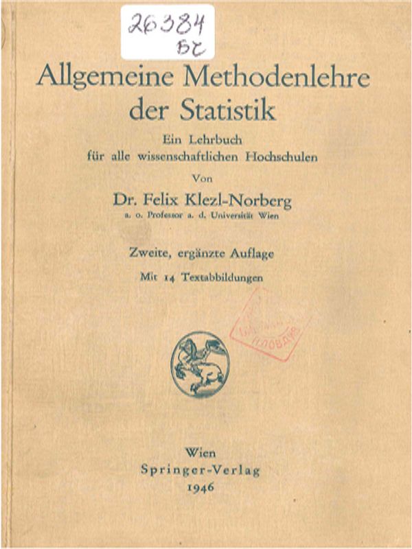 Allgemeine Methodenlehre der Statistik