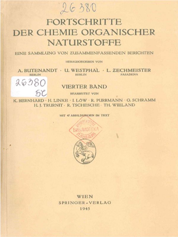 Fortschritte der Chemie organischer Naturstoffe