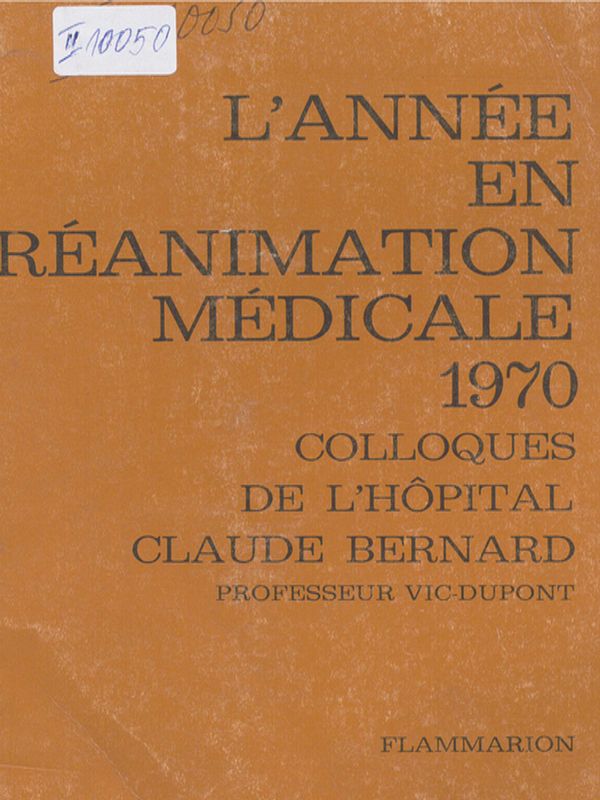 L`annee en reanimation medicale