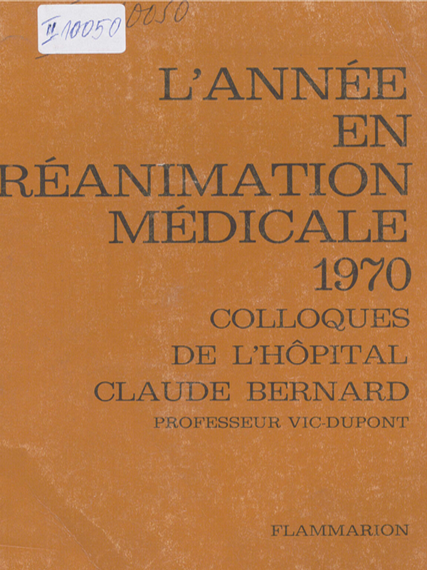 L`annee en reanimation medicale