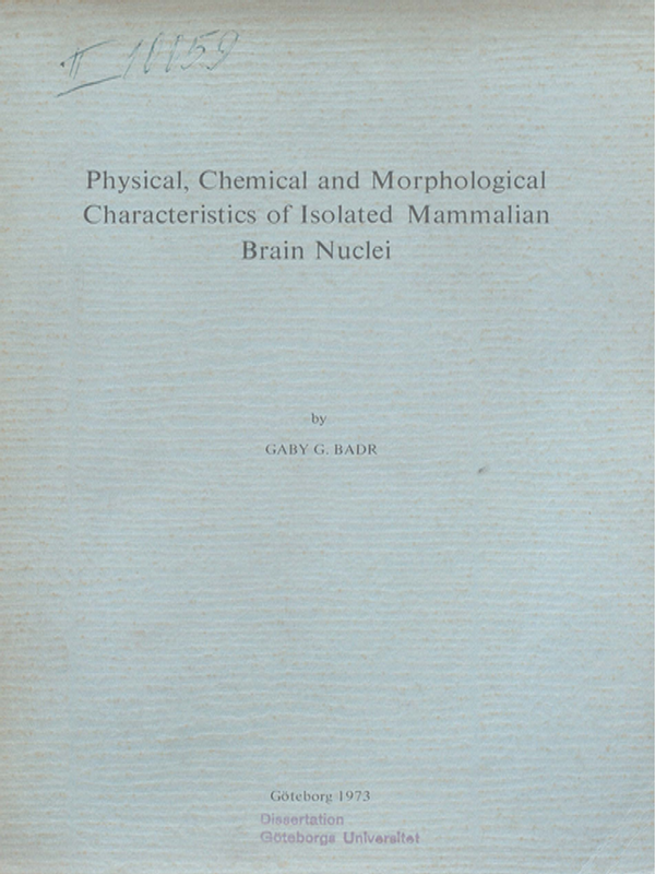 Physical, chemical and morphological characteristics of isolated mammalian brain nuclei