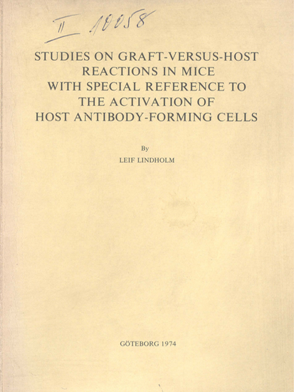 Studies on graft-versus-host reactions in mice with special reference to the activation of host antibody-forming cells