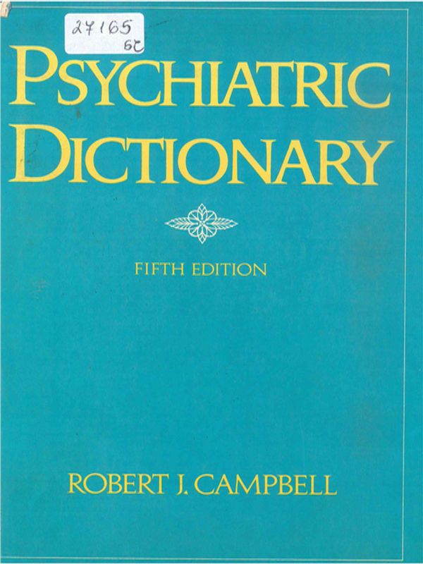 Psychiatric dictionary