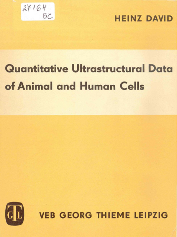 Quantitative ultrastructural data of animal and human cells