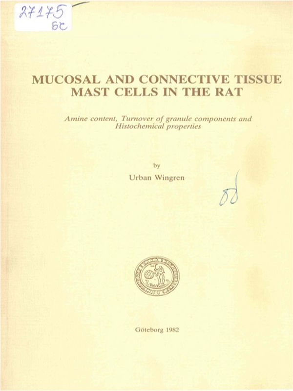 Mucosal and connective tissue mast cells in the rat