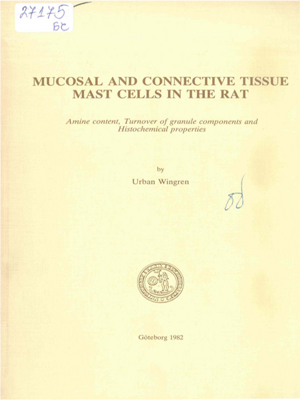 Mucosal and connective tissue mast cells in the rat
