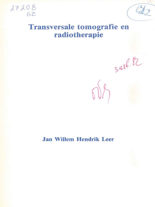 Transversale tomografie en radiotherapie