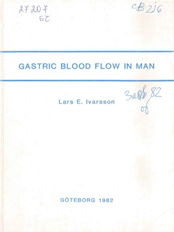 Gastric blood flow in man