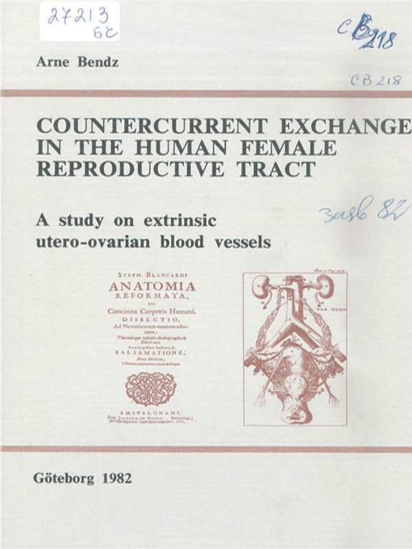 Countercurrent exchange in the human female reproductive tract