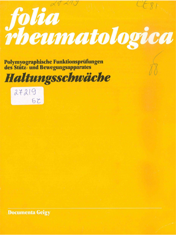 Polymyographische Funktionstorungen des Stutz- und Bewegungsapparates