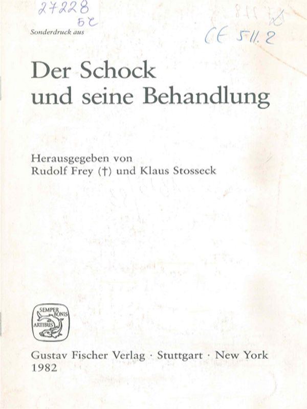 Der Schock und seine Behandlung