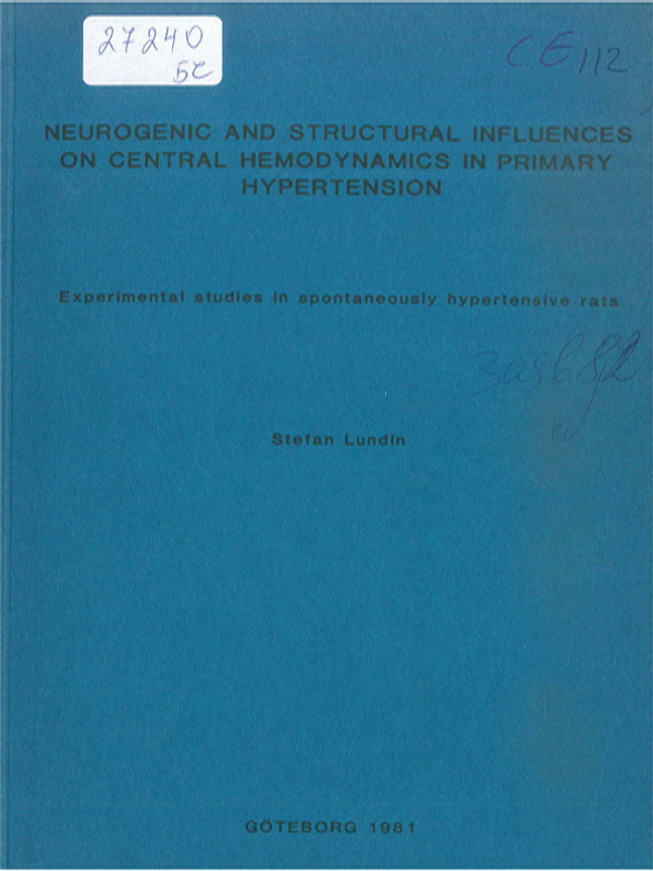 Neurogenic and structural influences on central hemodynamics in primary hypertension