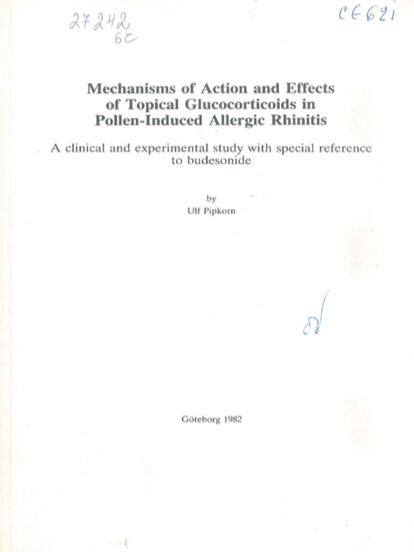 Mechanisms of action and effects of topical glucocorticoids in pollen-induces allergic rhinitis