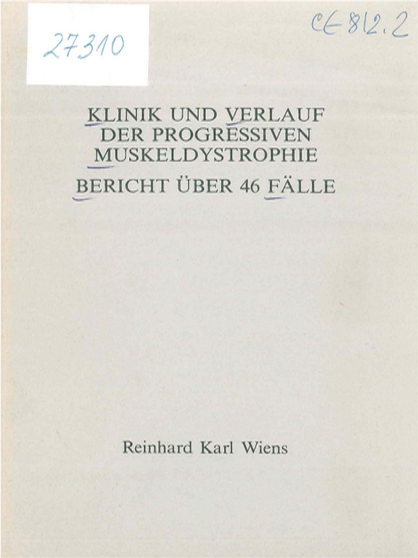 Klinik und Verlauf der progressiven Muskeldystrophie