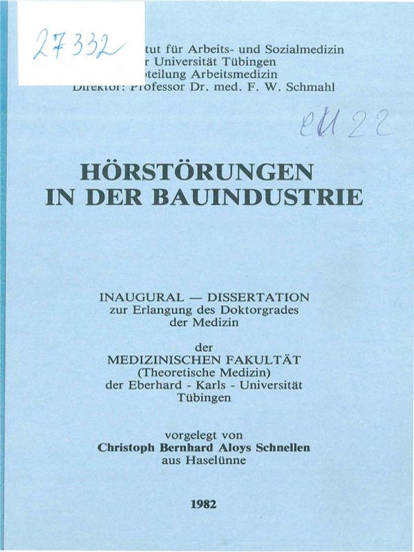Horstorungen in der Bauindustrie