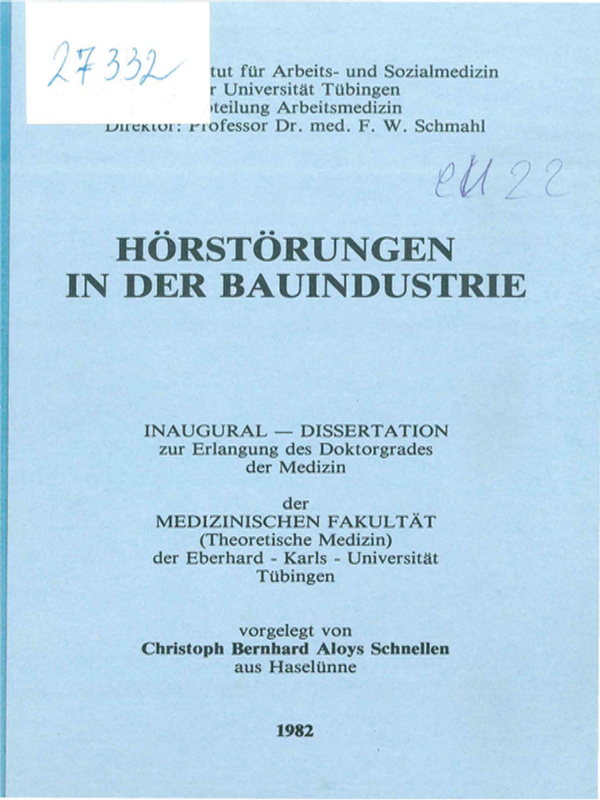 Horstorungen in der Bauindustrie